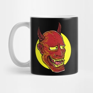 Red and Yellow Hannya Mask Mug